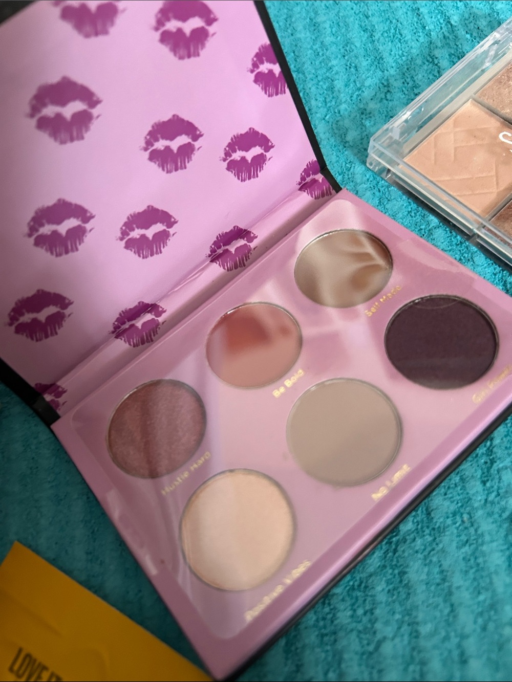 ULTA Beauty Eyeshadow Palette with Pink & Black Accents /art Deco compact Mirror - Picture 5 of 6